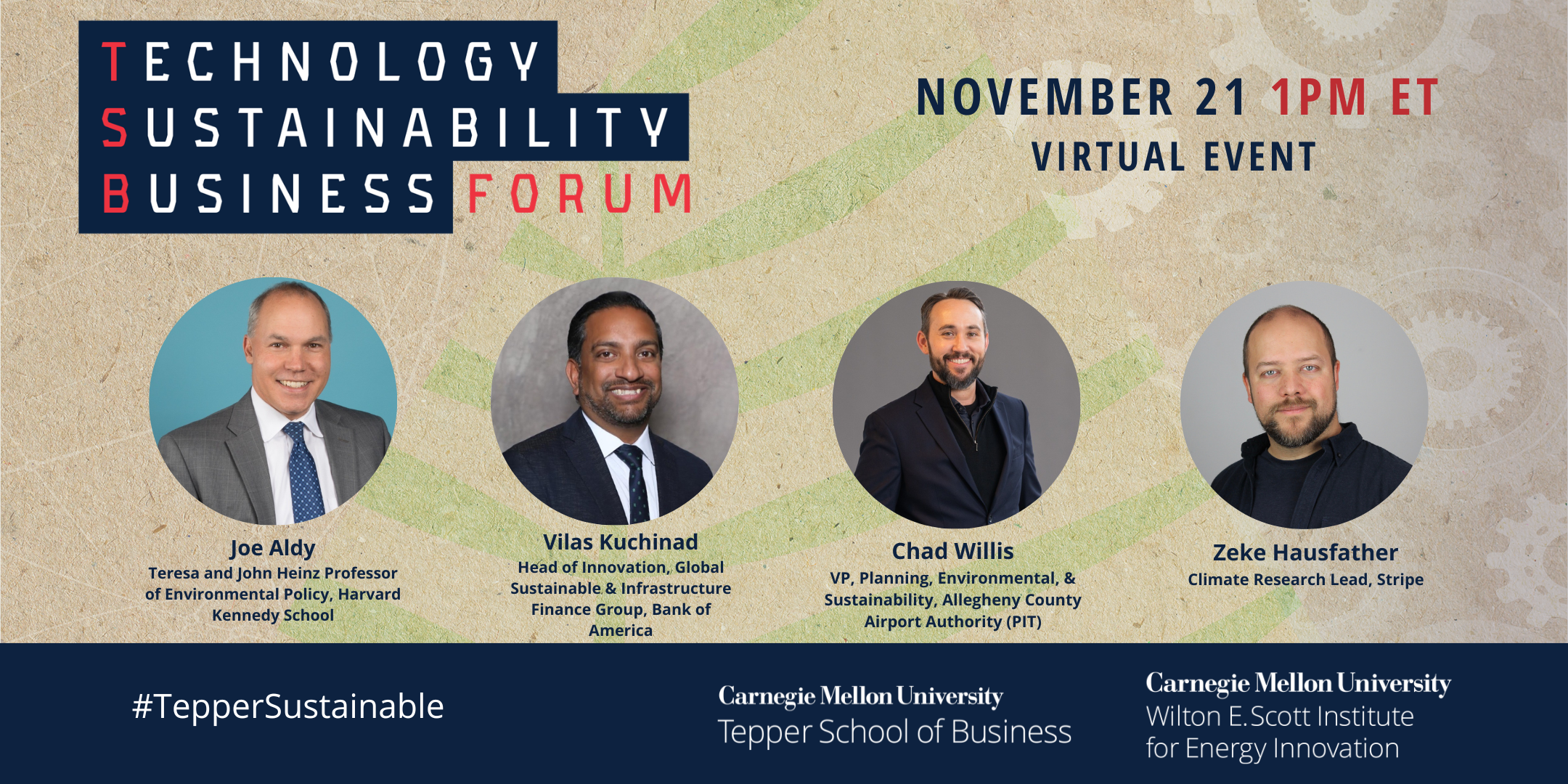 Speaker photos and event logos