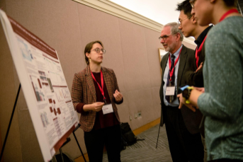 Hannah Morin presents her poster
