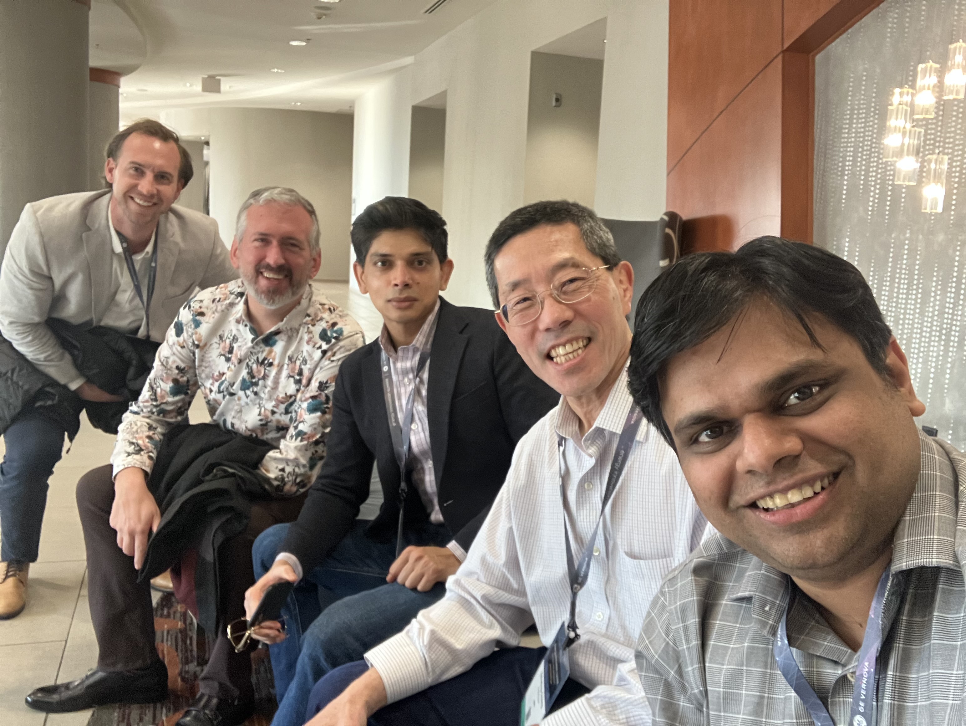 Energy Fellow Venkat Viswanathan, Yet-Ming Chiang Chief Scientist & Co-Founder of 24M, Mohit Singh, Brett Helms, Austin Sendek (Photo taken by Venkat Viswanathan)