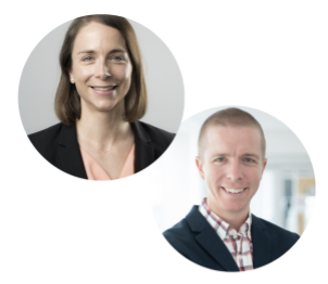 Photo of Valerie Karplus and photo of Daniel Tkacik